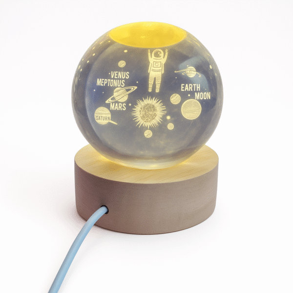 Ambdded 3D Galaxy Crystal Ball Lamp