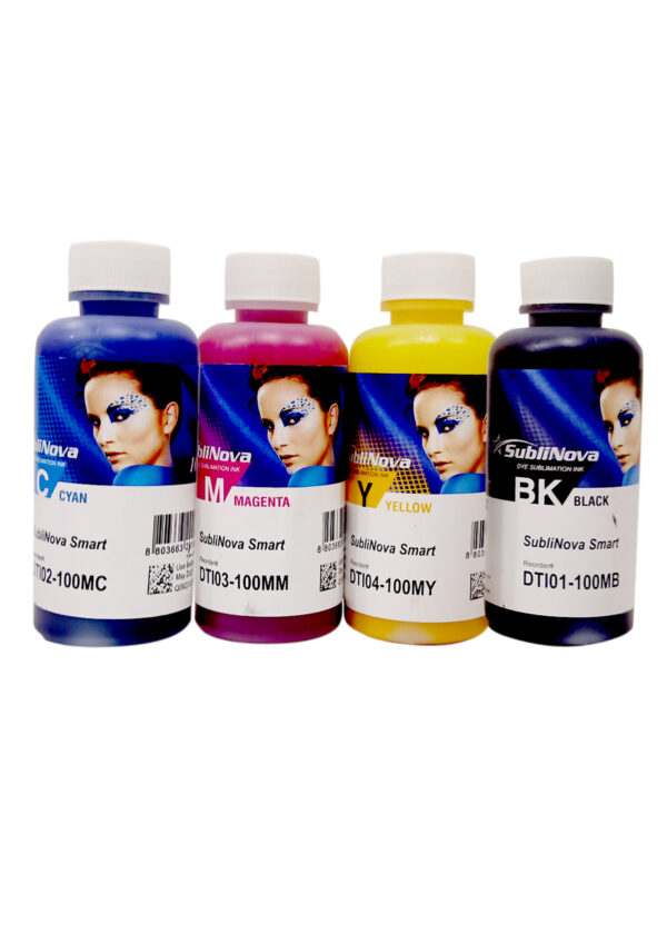 Ink Tec Sublinova Smart DTI Dye Sublimation Inks (4 Colour Set (C,M,Y,K), 100ml)