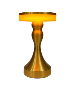 Jaerb Small Desk Lamp, Universal USB Rechargeable LED Desk Lamp for Desk (Gold)