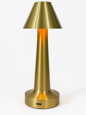 Savvy Bucket || Stepless Dimming Brightness Metal Desk Lamp, 3 Colour Touch Control Rechargeable Night Light (Gold YA12)